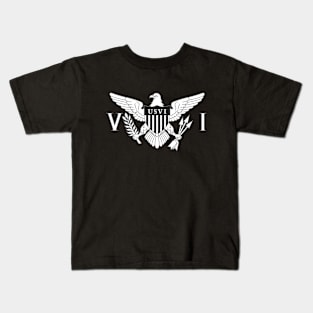 USVI FLAG - Virgin islands Flag B & W  -  Fresh logo Kids T-Shirt